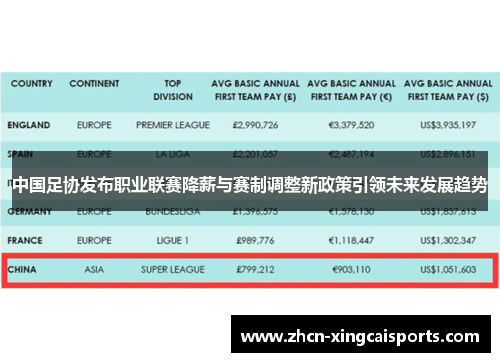 中国足协发布职业联赛降薪与赛制调整新政策引领未来发展趋势