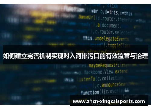 如何建立完善机制实现对入河排污口的有效监管与治理